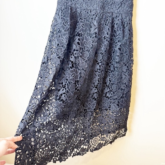 ASTR the Label V-Neck Lace Fit & Flare Dress Black L - Picture 6 of 16